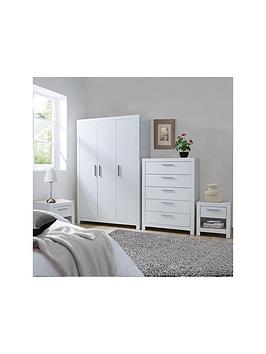 Very Home Rio 4 Piece Package - 3 Door Wardrobe, 5 Drawer Chest And 2 Bedside Chests - Fsc&Reg; Certified