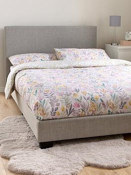 Very Home Riley Fabric Small Double Bed Frame With Mattress Options (Buy &Amp; Save!) - Light Grey - Bed Frame Only