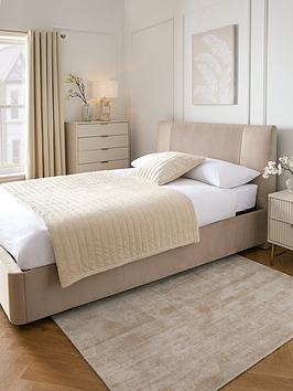 Very Home Serenity End Lift Up Storage Ottoman Bed With Mattress Options (Buy &Amp; Save!) - Bed Frame With Microquilt Mattress