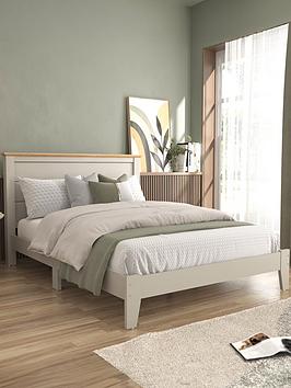 Very Home Atlanta Bed Frame With Mattress Options (Buy &Amp; Save!) - Grey - Bed Frame With Microquilt Mattress