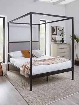 Very Home Hampton 4 Poster Metal Bed Frame With Mattress Options (Buy &Amp; Save!) - Fsc&Reg; Certified - Bed Frame With Memory Mattress