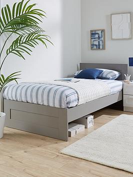 Everyday Taryn Kids Single Bed With Mattress Options (Buy &Amp; Save!) - Grey - Bed Frame With Standard Mattress