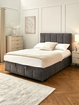 Very Home Remy End Lift Up Storage Ottoman Bed With Mattress Options (Buy &Amp; Save!) - Grey - Bed Frame Only