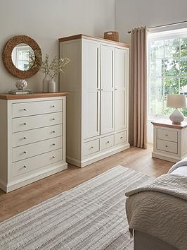 Very Home Hanna 4 Piece Bedroom Set - 3 Door Wardrobe, 5 Drawer Chest Plus 2 Bedside Chests