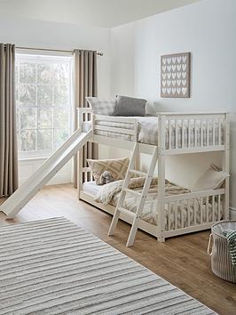 Very Home Novara Bunk Bed With Slide With Mattress Options (Buy &Amp; Save!) - White - Fsc&Reg; Certified - Bed Frame With Premium Mattress