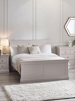Julian Bowen Clermont Bed Frame  Light Grey  Double | Bed Sava