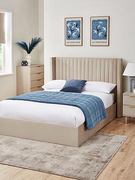 Very Home Haywood End Lift Up Storage Ottoman Bed With Mattress Options (Buy &Amp; Save!) - Natural - Bed Frame With Memory Mattress