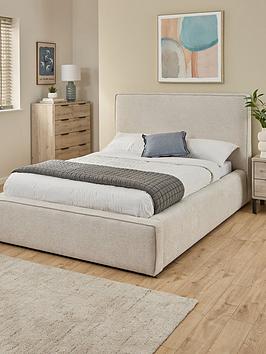 Very Home Langley Fabric Bed Frame With Mattress Options (Buy &Amp; Save!) - Natural - Bed Frame Only