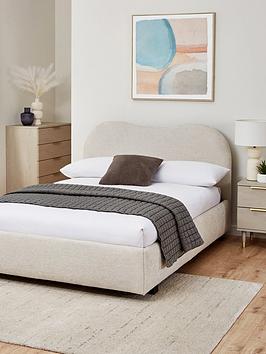 Very Home Mallow Fabric Bed With Mattress Options (Buy &Amp; Save!) - Bed Frame With Memory Mattress