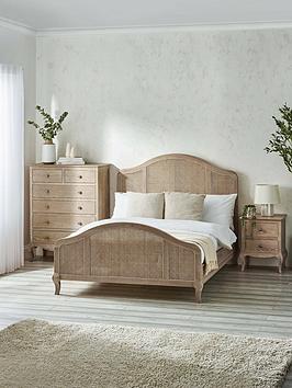 Julian Bowen Fleur Rattan Solid Oak Bed Frame - Light Oak - King