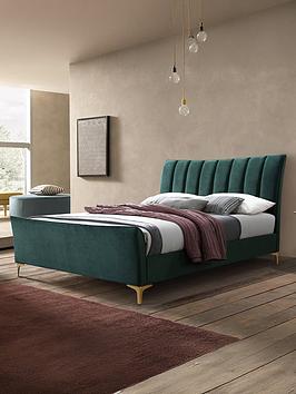 Birlea Clover Fabric Bed Frame  Green  Double | Bed Sava