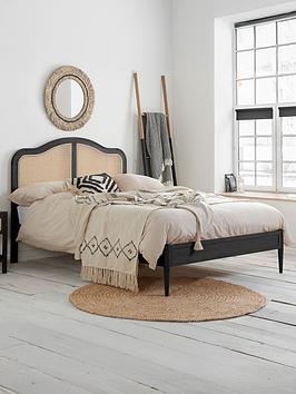 Birlea Leonie Rattan Bed Frame - Black - King