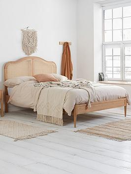 Birlea Leonie Rattan Bed Frame  Brown  Double | Bed Sava