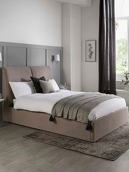 Gfw Montrel End Lift Storage Ottoman Double Bedframe - Bedframe + Premium Mattress