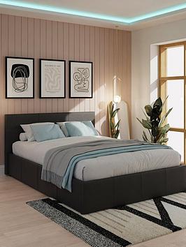 Gfw Odessa Double End Lift Storage Ottoman Bed - Bedframe + Standard Mattress