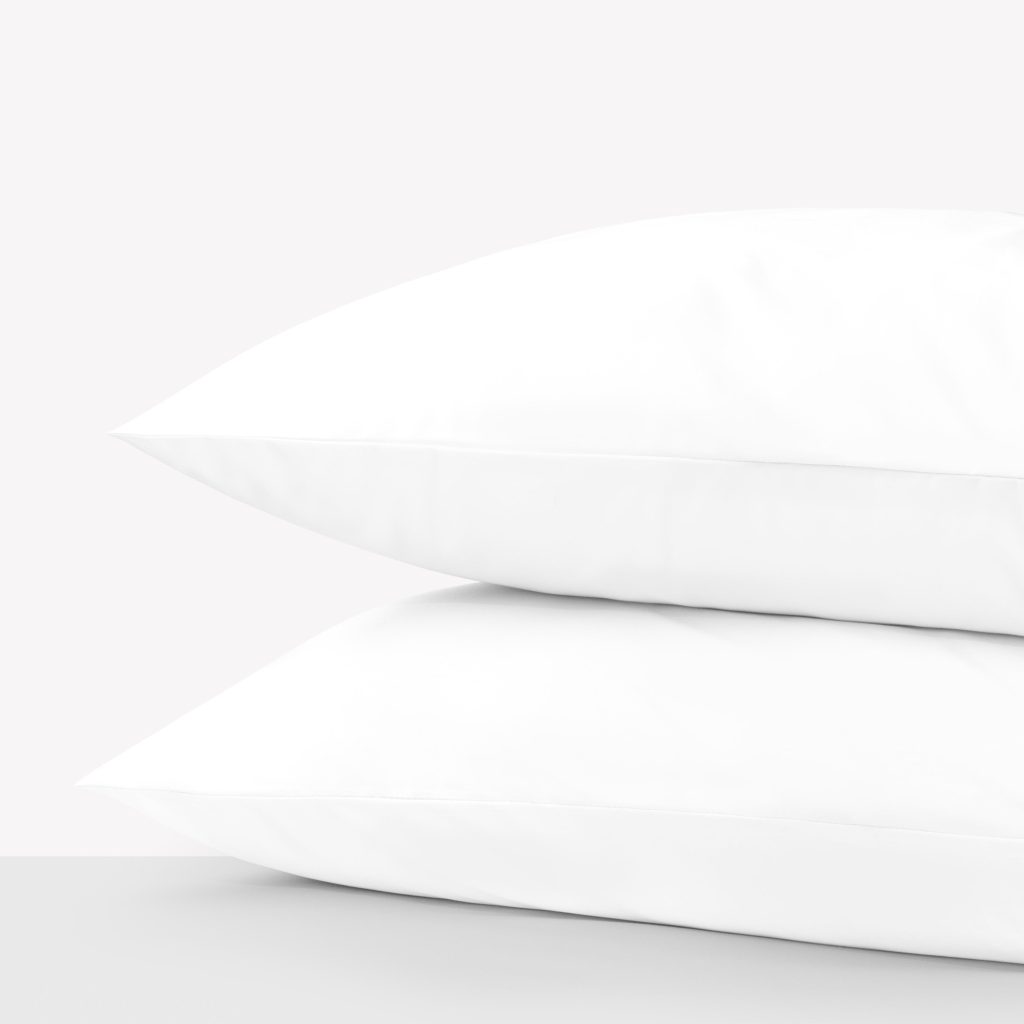 300 Thread Count Pair (2 pillowcases) of Peaceful Empress Pillowcases - Percale White, Standard / White