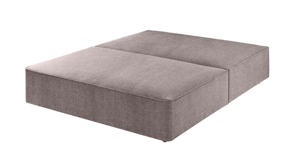 Harrison Spinks Premium Divan Base - Herringbone Lilac, No Drawers, Single