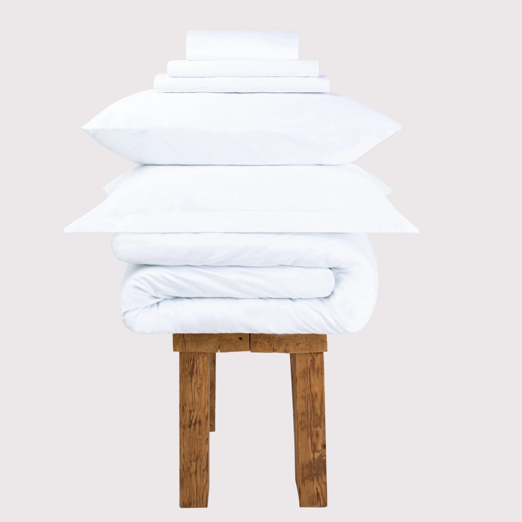 All Season Egyptian Giza Bedding Set - Brilliant White, Single / Brilliant White