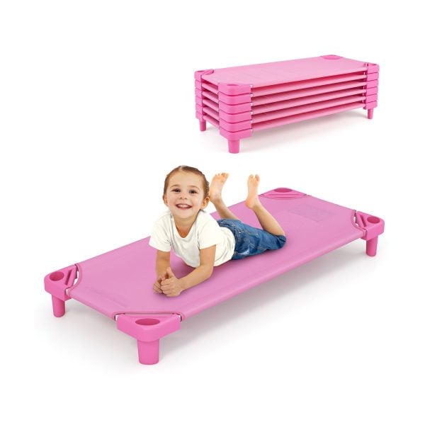 6 PCS Daycare Cot Toddler Stackable Daycare Rest Mat Detachable Cloth | Bed Sava