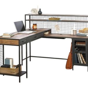 TEKNIK Boulevard Cafe L Shaped Desk  Vintage Oak | Bed Sava