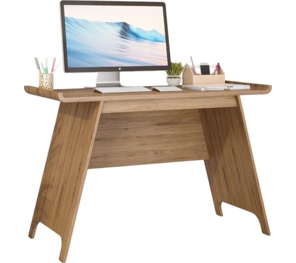 TEKNIK Towson 7700001 Trestle Desk  Beaufort Oak | Bed Sava