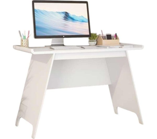 TEKNIK Towson 7700002 Trestle Desk  White | Bed Sava