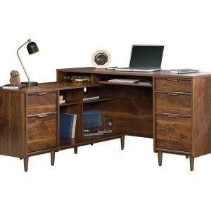 TEKNIK Clifton Place L shaped Desk  Grand Walnut | Bed Sava