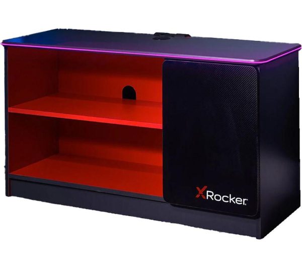 X ROCKER Carbon Tek Gaming Desk  Grey  Red SilverGreyRed | Bed Sava