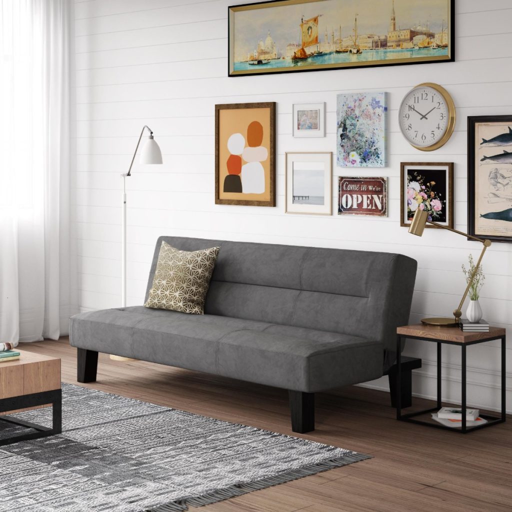 Dorel Kebo Futon Velvet-Grey