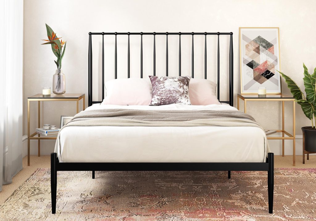 Dorel Giulia Metal Bed-Black -Kingsize