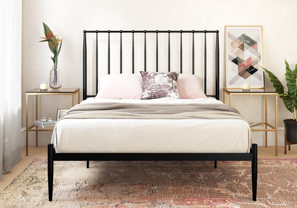 Dorel Giulia Metal Bed-Black -Double