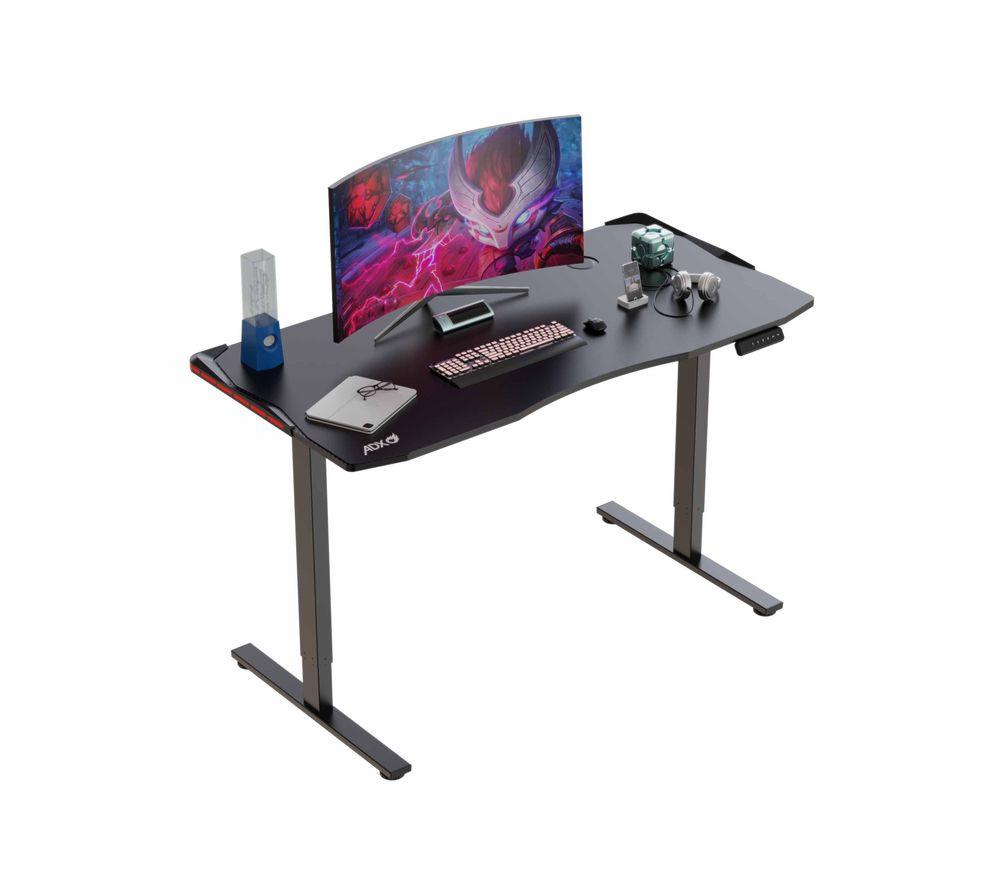 ADX ADSGAMDK25 RGB Gaming Desk - Black, White