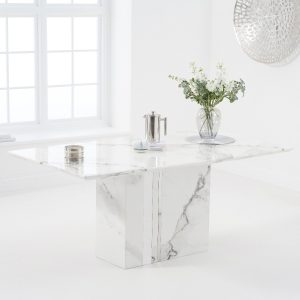 Alicia 180cm White Marble Dining Table | Bed Sava