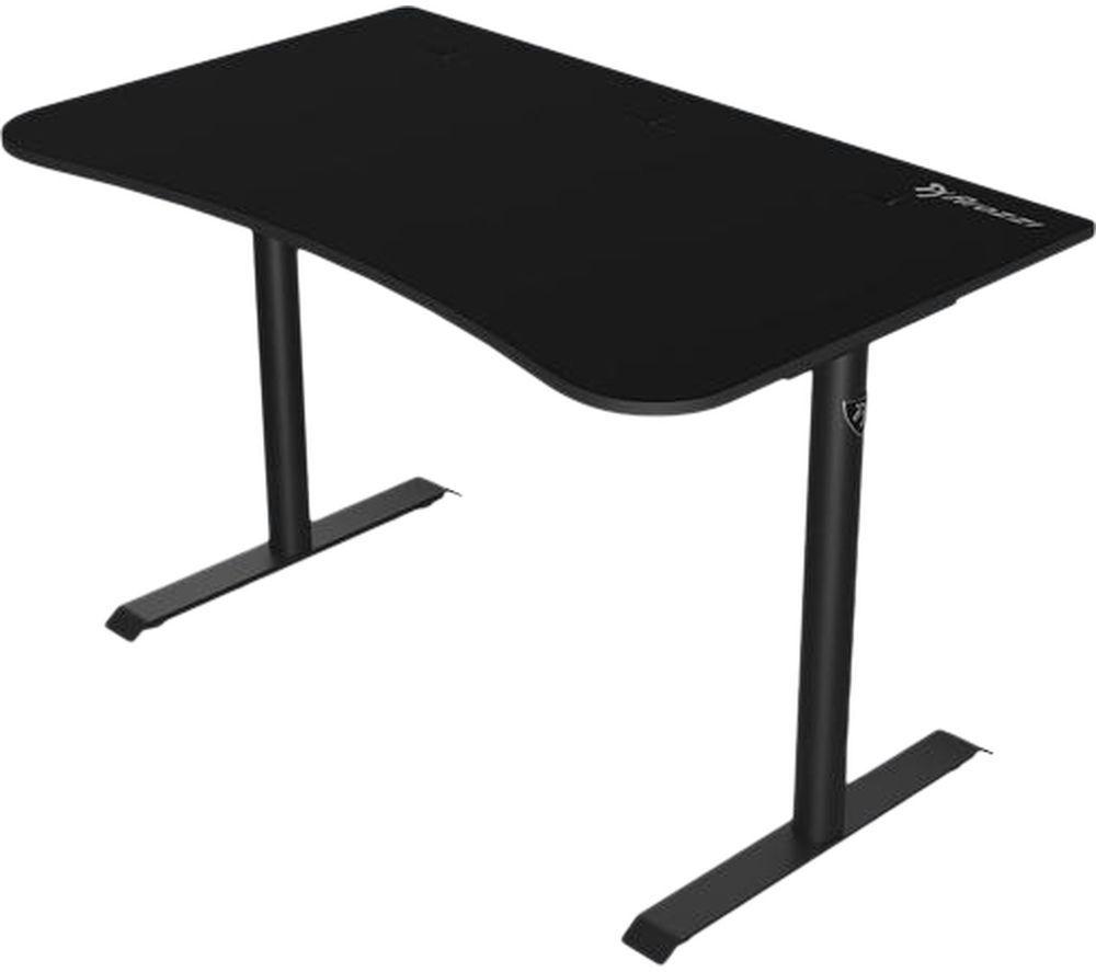 AROZZI Arena Small Gaming Desk - Pure Black, Black