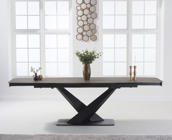 Extending Jacob 180cm Mink Ceramic Dining Table | Bed Sava