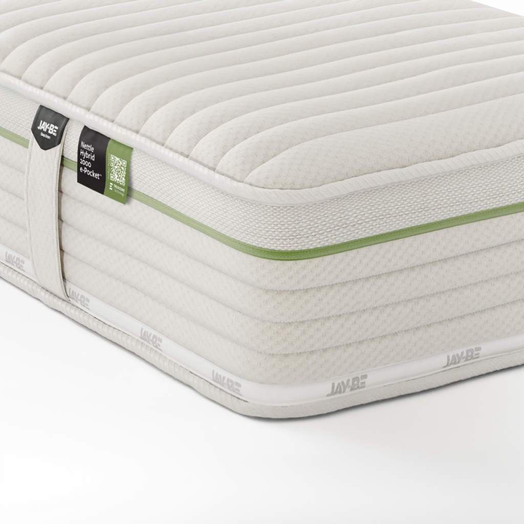 Jay Be® Natural All Seasons Nettle Hybrid 2000 e Pocket Mattress  Small Double | Bed Sava