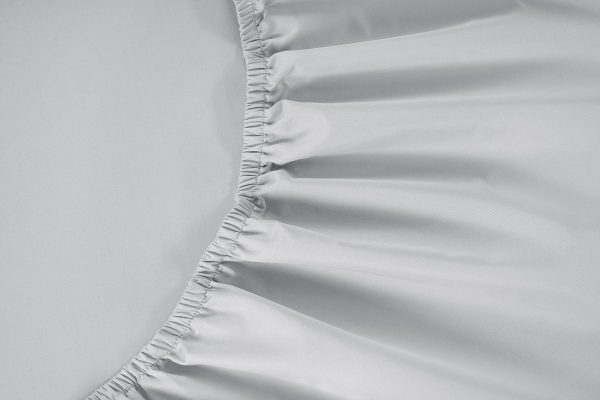 Brookshire Percale Fitted Sheet  Silver Dove Grey King  Standard  Silver Dove Grey | Bed Sava