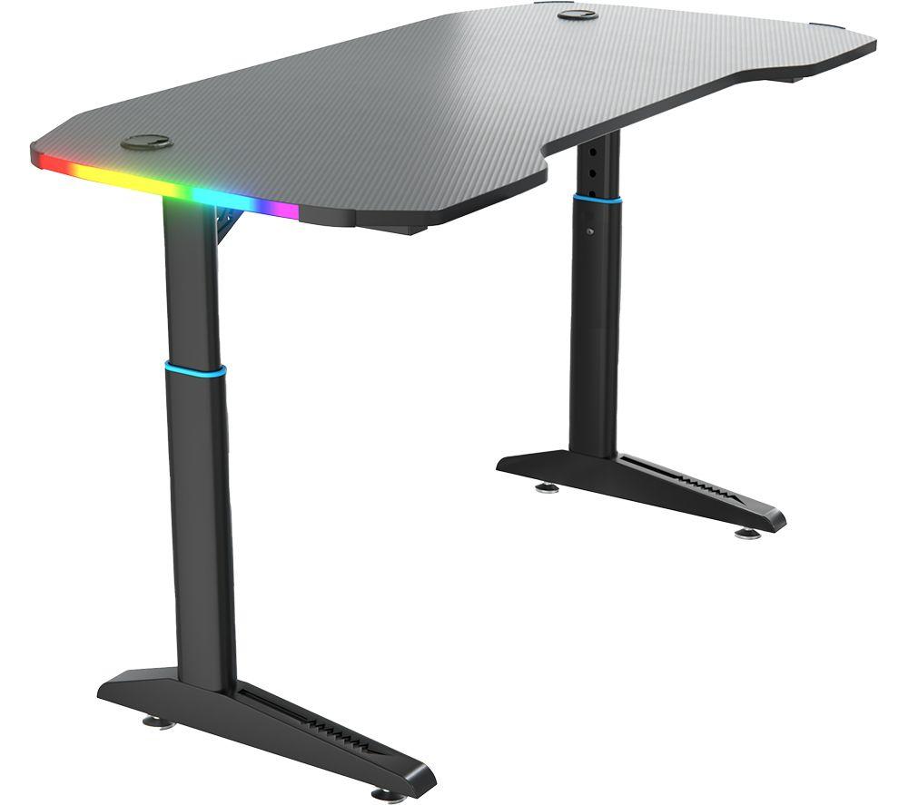 PIRANHA Base 120 RGB Gaming Desk - Black, Black