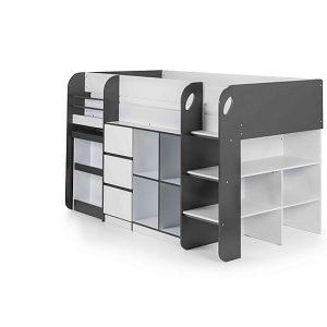 Anna Mid Sleeper with Desk and Storage | Bed Sava