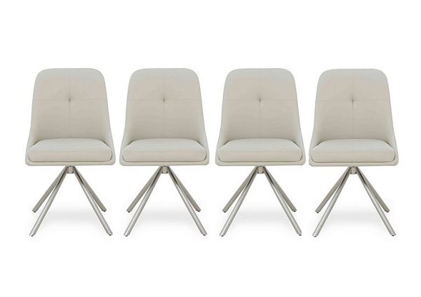 Avorio Set of 4 Swivel Dining Chairs | Bed Sava