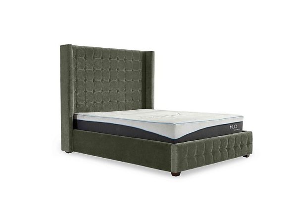 Carrie 160cm Winged Headboard Manual Ottoman Bed Frame with Matching Footboard | Bed Sava