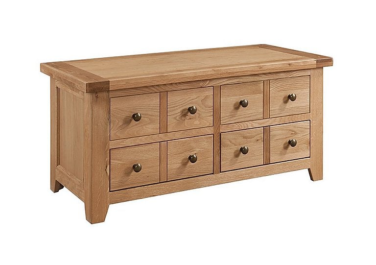 Furnitureland - California Solid Oak Storage Coffee Table with Drawers