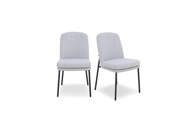 Cortado Pair of Dining Chairs with Metal Legs | Bed Sava