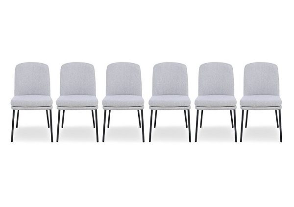 Cortado Set of 6 Dining Chairs with Metal Legs | Bed Sava