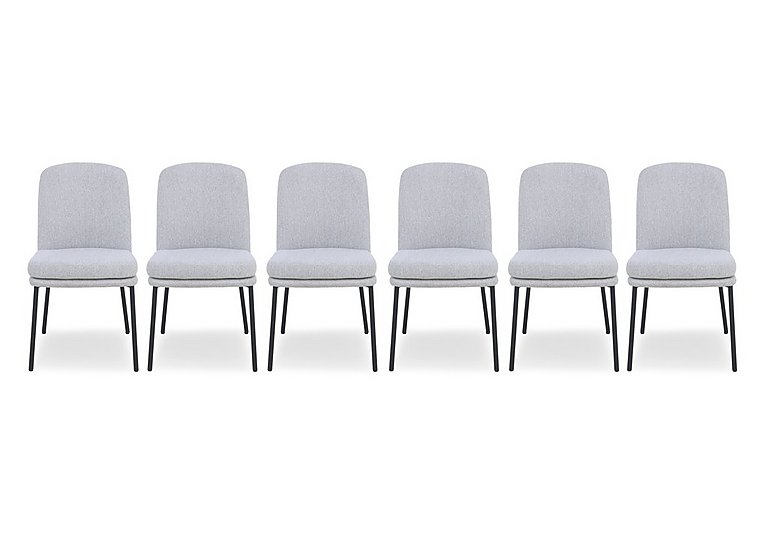 Cortado Set of 6 Dining Chairs with Metal Legs | Bed Sava
