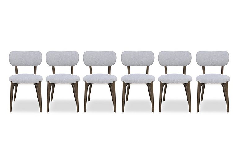 Cortado Set of 6 Open Back Dining Chairs with Wooden Legs | Bed Sava