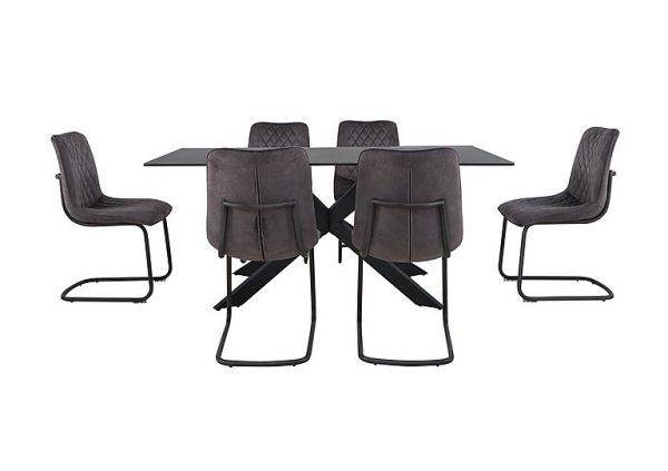 Creed Large Table and 6 Chairs Dining Set | Bed Sava