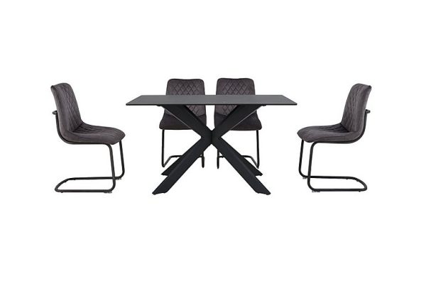 Creed Small Table and 4 Chairs Dining Set | Bed Sava