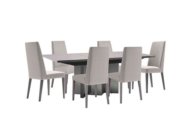 ALF  Cristina Small Extending Dining Table and 6 Chairs Set | Bed Sava