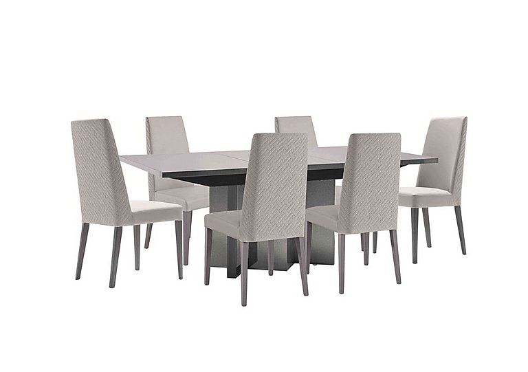 ALF - Cristina Small Extending Dining Table and 6 Chairs Set